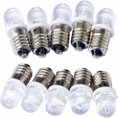 Ersandy 10pcs E10 12V Spot Ampoule LED Lampes Blanc chaud (1/3)
