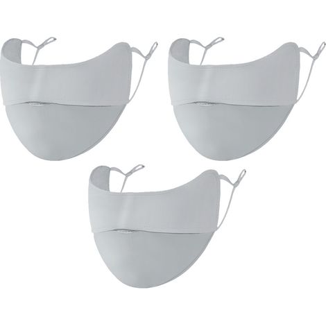 Masque Solaire - Protection UV Et Anti-Poussière - Tissu Respirant Séchage Rapide - Pour Conduite Sport Jardinage - Lot De 3 (1/5)