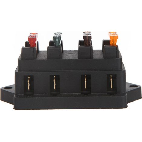 GARRYFIZH Boîtier de bloc de lames universel pour voiture, camion et véhicule, 4 voies, taille moyenne