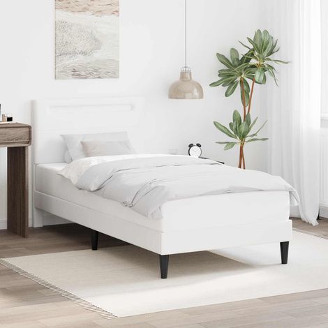 Struttura del letto con testiera Bianco 90 x 190 cm Similpelle vidaXL (1/5)