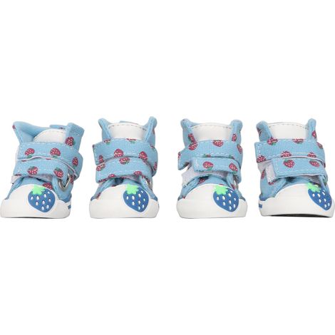 Chaussures pour petits chiens, souples, respirantes, antidérapantes, mignonnes bottines en toile pour chiots Bichon Teddy, modèle 1 (1/5)