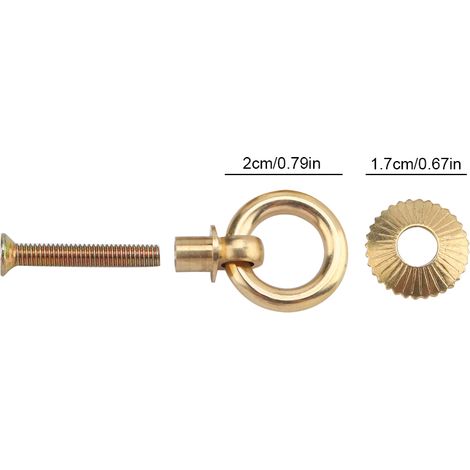 Vintage-Kosmetikringe – Mini-Clipringe aus Kupfer im Vintage-Stil – 2 cm Durchmesser – 4er-Set (1/5)