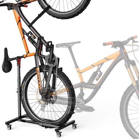 Support à Vélo Vertical avec Roues pour Vélo Porte à 80lbs Support à Vélo Autonome Jusqu'à 29", Hauteur Réglable Sans Perforation pour Garage (1/5)