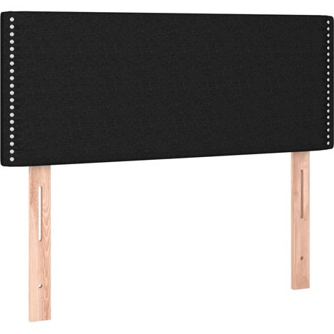 Testiera letto accessorio camera da letto mobili LED 90 x 5 x 78/88 cm tessuto nero TDL0200533
