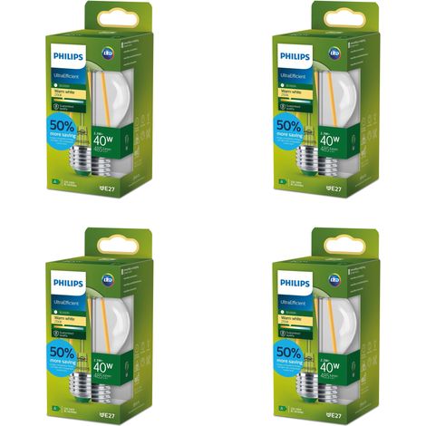 Philips Vorteilspaket E27 Standard Lampe (40 W) Klar Nicht Dimmbar Weißes Licht - 4 Stück (1/3)