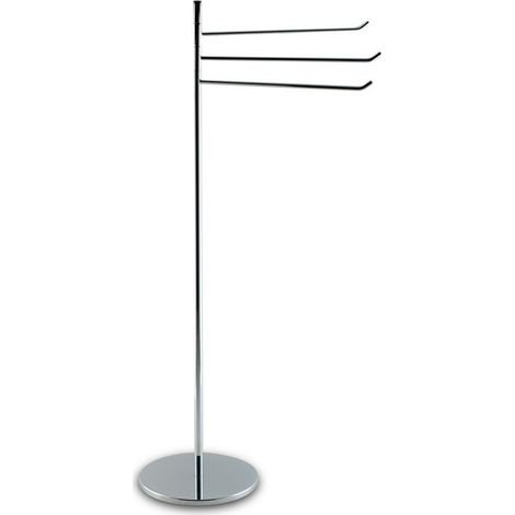 Piantana porta asciugamani bagno con porta salviette orientabili base rotonda - piantana bagno (1/3)