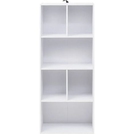 Librería de pie blanca de MDF 50,2 x 29,2 x 118 cm (1/5)