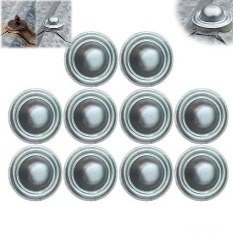 Cache-vis métalliques toiture capuchons protection galvalume anti-rouille étanches réparation fuites recouvrent têtes vis existantes lot de 10 maison (1/5)