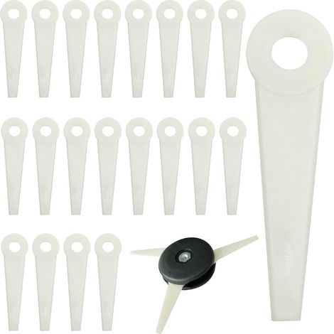 Lames de tondeuse à gazon en plastique, 20 pièces, accessoires pour débroussailleuse, pour tondeuses STIHL Polycut 5-3, 6-2, 6-3, 7-3, 10-3, 20-3, 40-3, 41-3 (1/2)