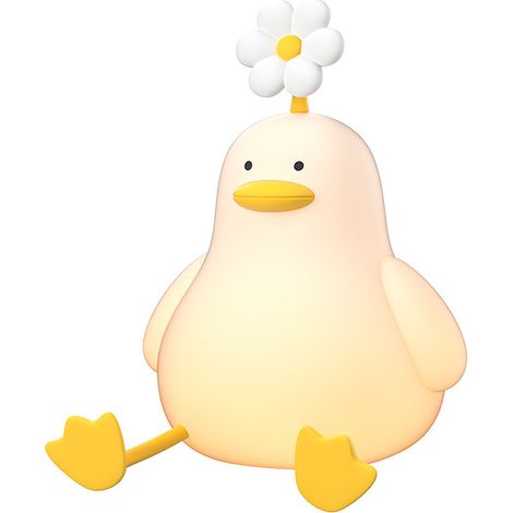 Linda luz de noche de pato para bebé para niños, lámpara de silicona suave para bebé para dormitorio, luz de noche para niños con atenuación y temporizador, luz de noche portátil para niños, niños y n (1/5)