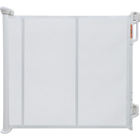 einziehbares Sicherheitsgitter, 140 cm breit, 85 cm hoch, graues Netzgewebe, für den Innen- und Außenbereich geeignet (1/5)