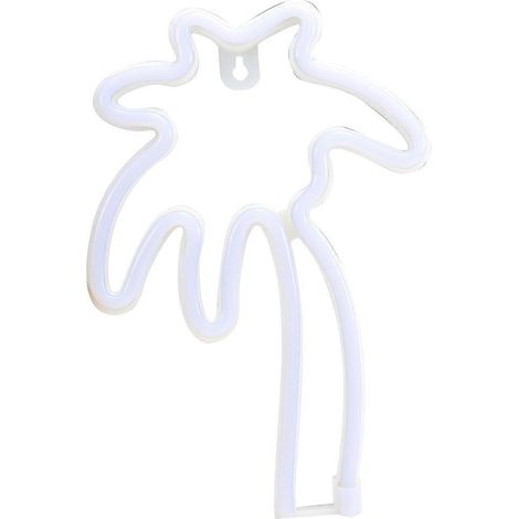 Lampe néon décorative en forme de palmier, compatible avec la décoration de chambre, sans piles. (1/5)