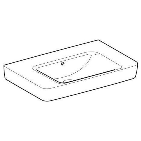 Geberit Renova Plan, Waschtisch mit Ablagefläche, 75x48 cm, ohne (1/5)