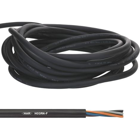 10m Lapp 1600250 H05RN-F 2 x 0,75 mm² Cavo in gomma flessibile, resistente ai raggi UV, robusto, cavo in gomma sottile senza conduttore di protezione per dispositivi portatili e decorazione elettrica (1/5)