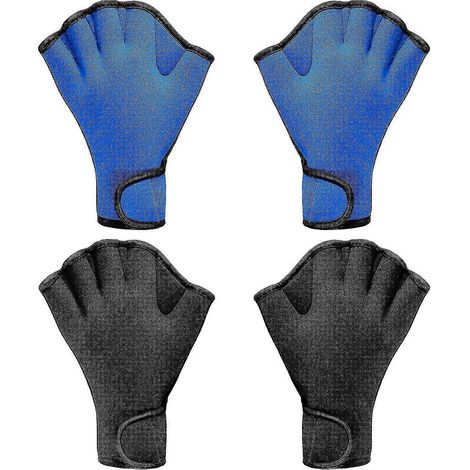 Lot de 2 gants de natation, gants d'entraînement en néoprène, gants palmés imperméables pour la natation [jkw] (1/5)