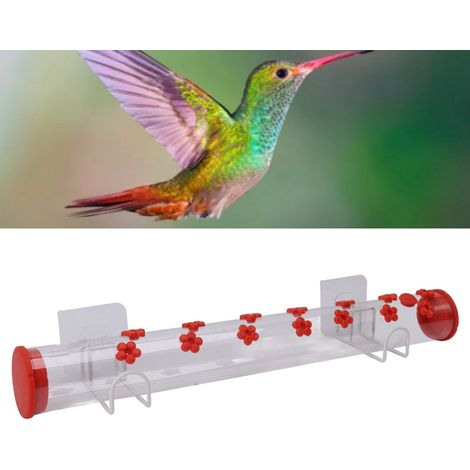 40 cm großer Fenster-Kolibri-Futterspender röhrenförmige Kolibri-Tränke (1/5)