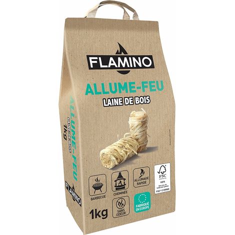 FLAMINO - Allume feu laine de bois x 1 kg