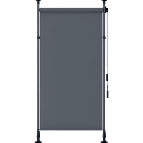 Store autoportant, longueur réglable, installation sans perçage, structure en aluminium, 1,5 x 2,2-3,1 m, gris foncé