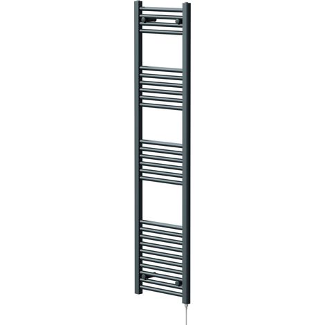 Pizarro Anthracite 1600mm x 400mm Straight Electric Heated Towel Rail (1/5)