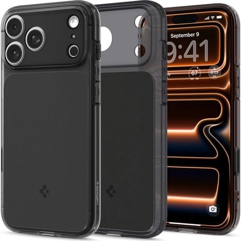 Custodia Spigen Ultra Hybrid "T" MagSafe per iPhone 17 Pro Max - Nero opaco (1/5)