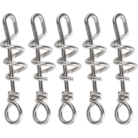 Anneau de pied pour perroquets et oiseaux, 5 pièces, boucle en acier inoxydable pour petits et moyens oiseaux (1/5)