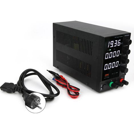 Alimentation stabilisée réglable 30V 5A CC, régulateur à affichage numérique LCD 4 chiffres, prise UE 100-240V (1/5)