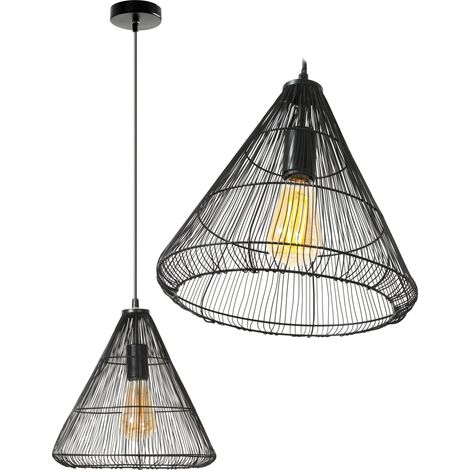 Pendant Lamp TOOLIGHT LH2065 Loft Black Cone 1-light point E27 30x30x28-118cm (1/5)