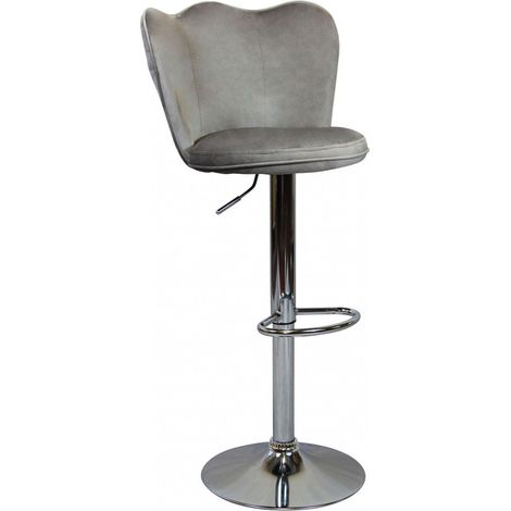 Höhenverstellbare Innenhocker mit Metallstruktur und Traumvelvet -Sitz - Tan