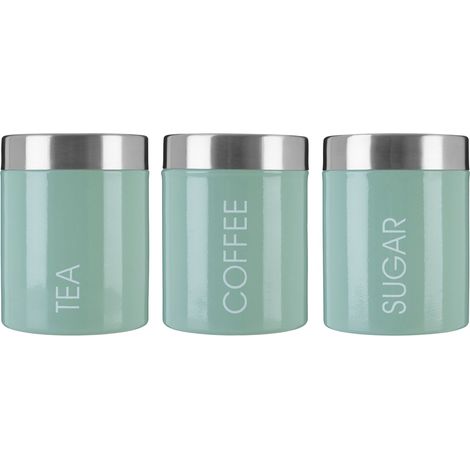 Premier Housewares Pistachio Enamel Liberty Canisters - Set of 3 (1/2)