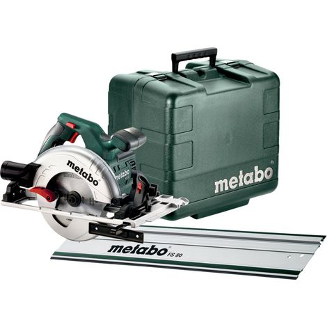 METABO Handkreissäge KS 55 FS Set (691088000) mit Führungsschiene FS 80 Kunststoffkoffer (1/4)
