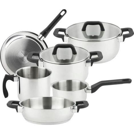 MAGEFESA bateria cocina acero inoxidable magnific 8 piezas , Batería de cocina Magefesa Magnific de 8 piezas, diseñada para ofrecer una experiencia culinaria completa con materiale