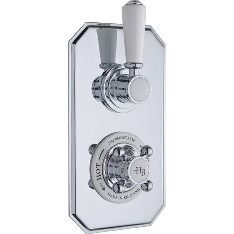 Hudson Reed Topaz Twin Concealed Shower Valve with Diverter - Chrome (1/3)