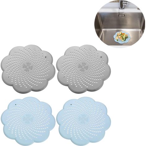 Filtre d'évier de cuisine - Couvercle d'évier en silicone - Couvercles de lavabo - Crépine - Filtre d'évier - Anti-obstruction - Protection de bonde de cuisine - Grille d'évier - Crépine d'évier - Fil (1/4)