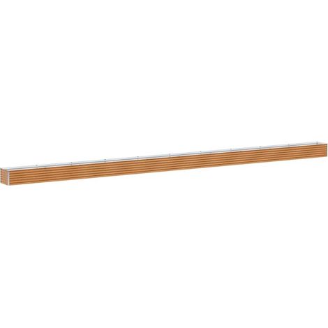Garden Raised Bed Light Brown 970 x 50 x 36 cm Galvanised Steel vidaXL
