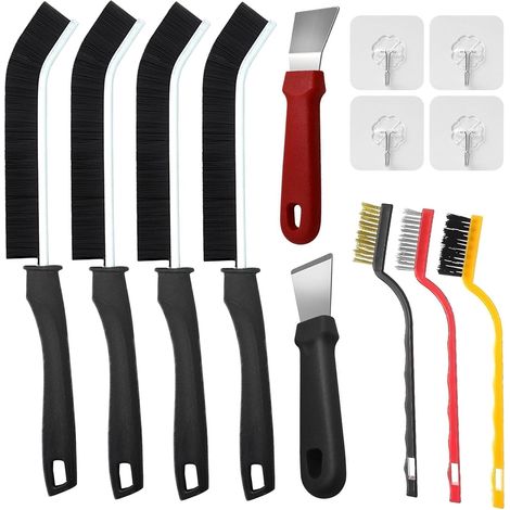 Spaltreinigungsbürste,Hard-Bristled Crevice Cleaning Brush,Multifunktionale Reinigungsbürste für Fugen,Fugen und Spaltreinigungsbürste,Crevice Cleaning Brush,Fugenreinigungsbürste (13 Stück) (1/5)