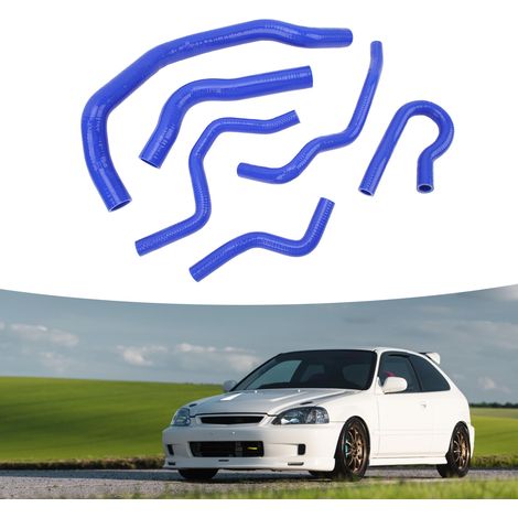 Flexibler Silikon-Kühlerschlauch für Honda Civic Type R 1992-2000 (HX025) Blau (1/5)