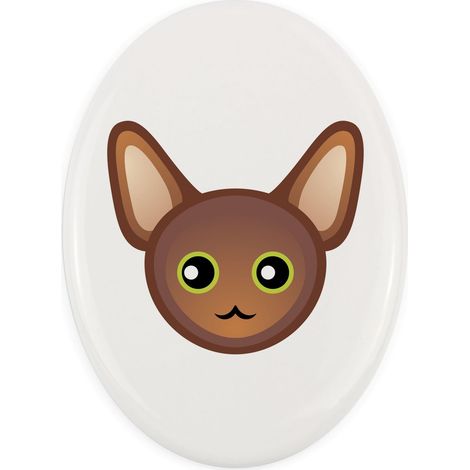 Orientale - piastrella in ceramica per tomba con grafica e iscrizione di Art-Dog (1/4)