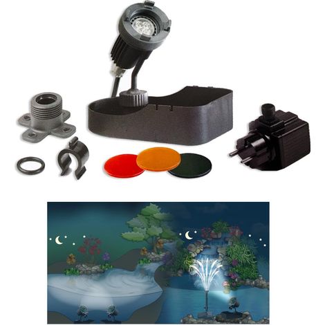 Sicce faretto halley per laghetto a led sommergibile illuminazione fontane, giardini, ambienti acquatici