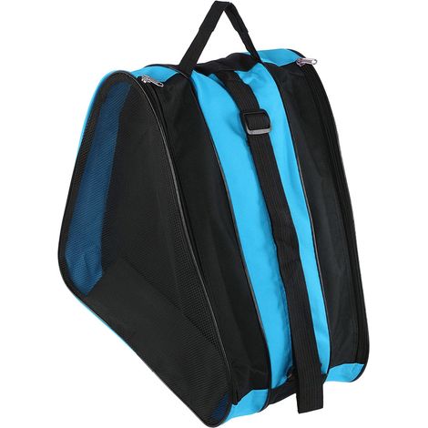 Sac à patins renforcé 3 couches triangulaire imperméable avec sangle ajustable pour extérieur bleu (1/5)