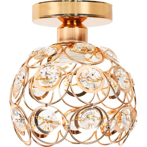 Ceiling Light Crystal Ball Modern Luxury Brushed Copper Single E27 (1/4)