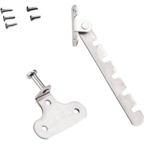 Set aus 2 Fensterbegrenzern aus Edelstahl für Schaufenster, verstellbarer Fensterstopper mit mehreren Verriegelungsmechanismen (1/5)