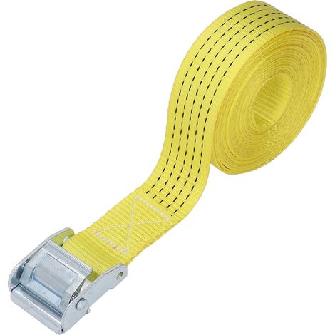 Lot de sangle d'arrimage 49 mm x 6 m, résistante pour moto, camion, remorque et bagages. (1/5)