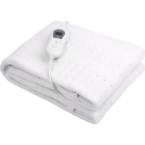Surmatelas Chauffant Électrique 150x80cm avec Arrêt Automatique, Couverture thermique, Chauffe-matelas réglable à 3 Niveaux de Températures (1/5)