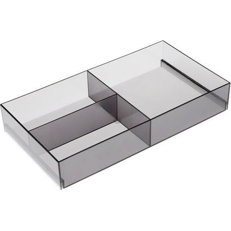 Reggimensola trasparente con supporto elegante in laccato bianco 85x30x52mm - 906 Reggimensola (1/2)