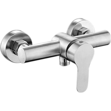 Robinet de douche mural pratique en acier inoxydable avec joint d'étanchéité intégré et système de levage de type O (1/5)