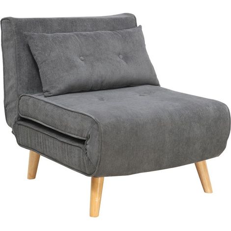 Sofás y Sillones - Sofá Cama Rime Tela - Gris oscuro (1/5)