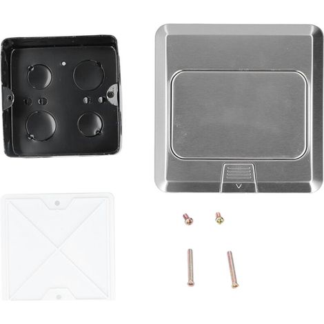 Prise de terre, boîte de sortie de sol intégrée Standard en acier inoxydable, avec outil d'installation AC (1/5)