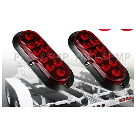 Nazalus-Hot Sale-6" Ovales LED-Anhänger-Rücklicht-Kit [Punkt Fmvss 108] [SAE I6p] [Oberflächenmontage] [IP67 wasserdicht] [Park- und Blinker] 2 StückK0023