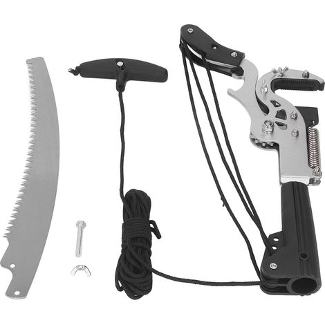 Sécateur télescopique pour branches hautes en alliage d'aluminium, avec lame tranchante en acier allié, pour l'entretien des arbres dans le jardin