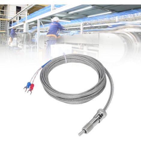 Sonde de température à thermocouple type K avec ressort de compression, sonde de jauge 0‑400℃, connecteur M12, câble 5 mètres (1/5)